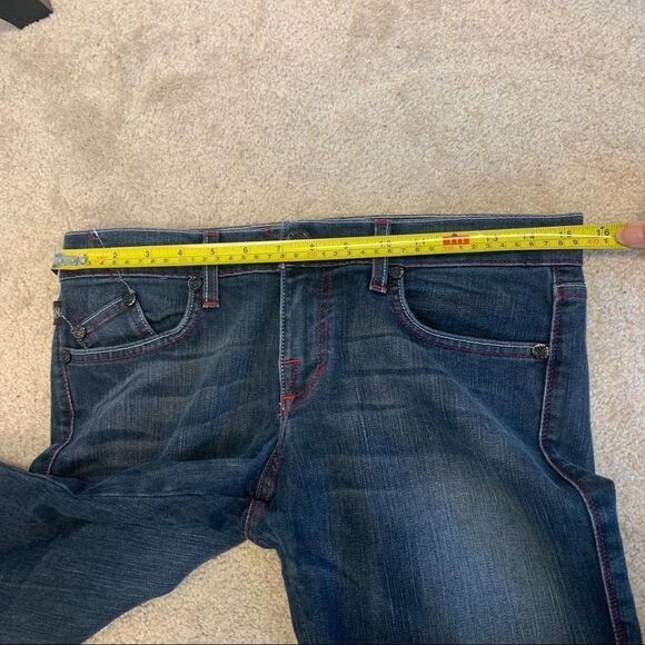 Rock & Republic Stella denim jeans Red Crystal Rhinestone pockets Sz 28 Stampede - Picture 11 of 12